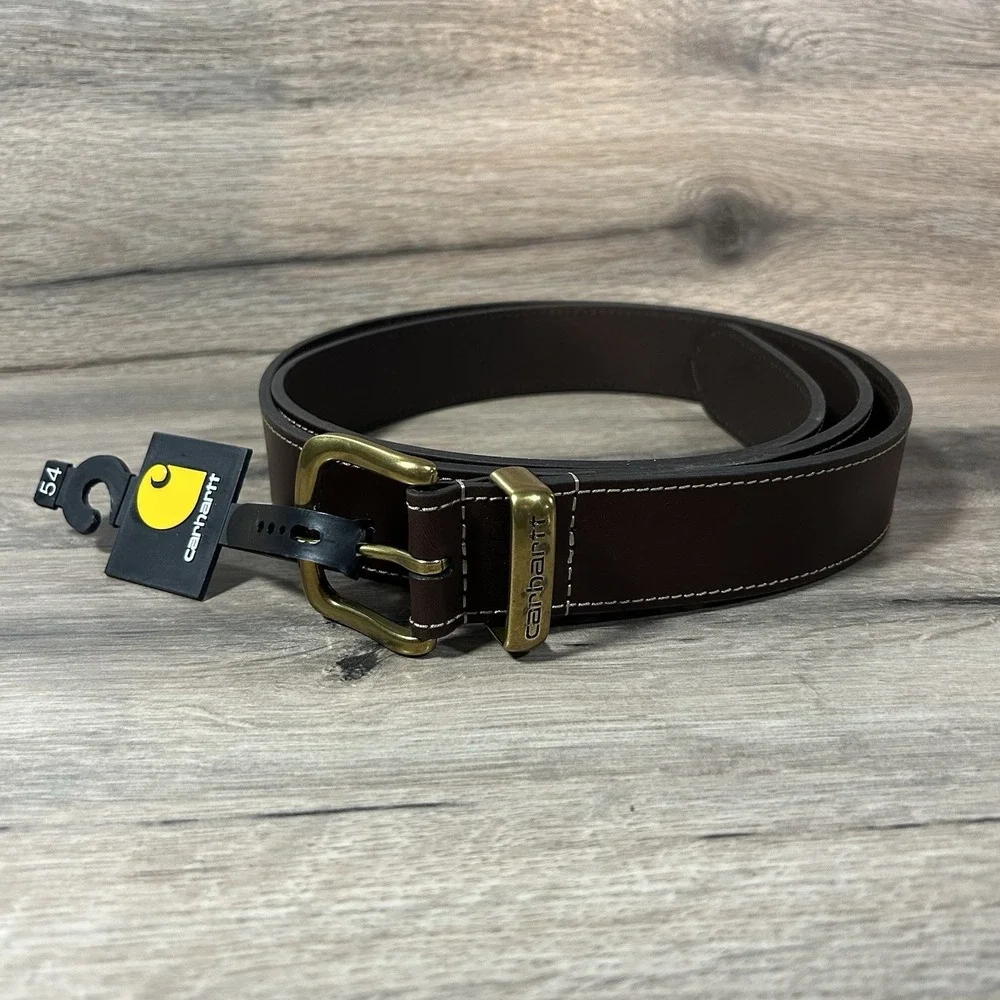 CARHARTT MEN'S BELT - SIZE: 54 BROWN W85511-M
